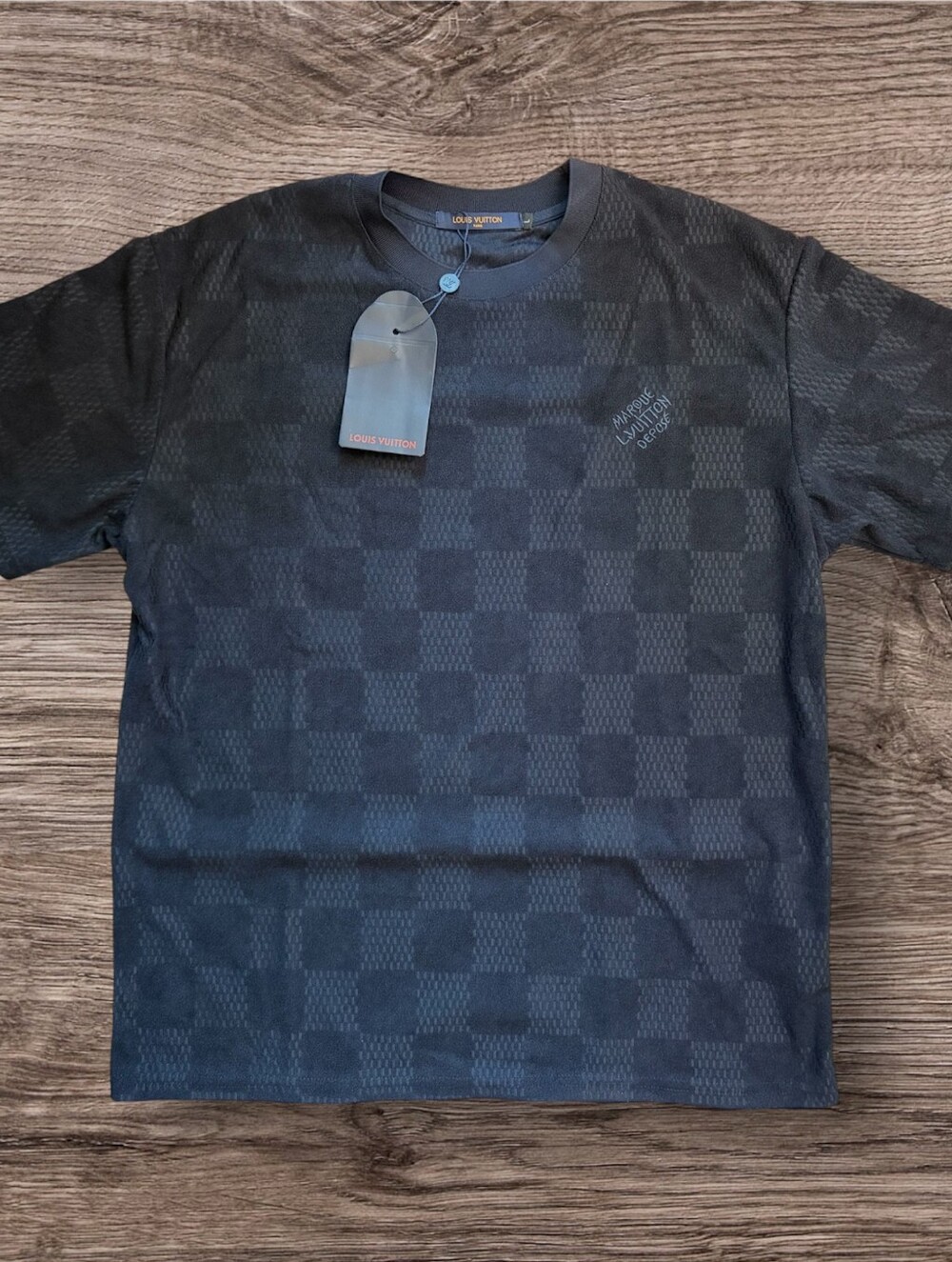 Louis Vuitton Men’s Damier Jacquard Terry T-Shirt - Large